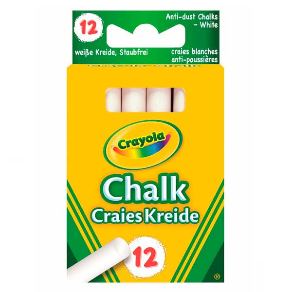 Crayola Caixa 12 Giz Brancos - Imagem 1