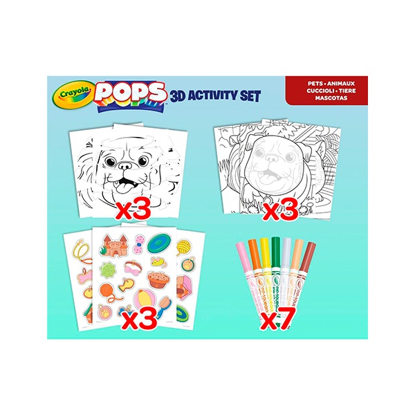 Conjunto Atividades Color Pops 3D Pets - Imagem 2