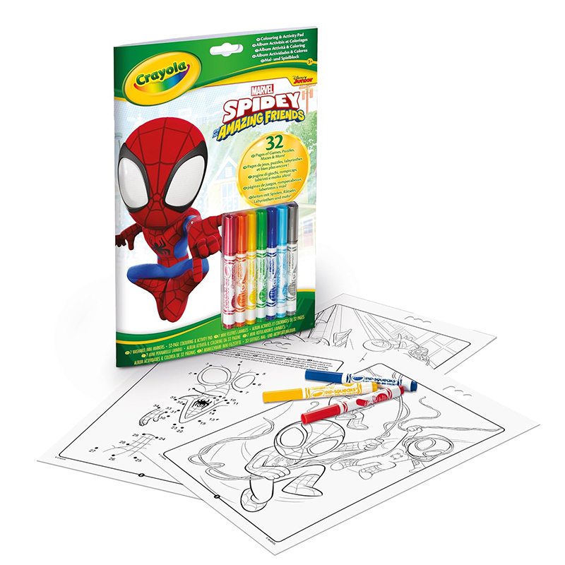 Spidey Álbum Actividades con 7 Rotuladores