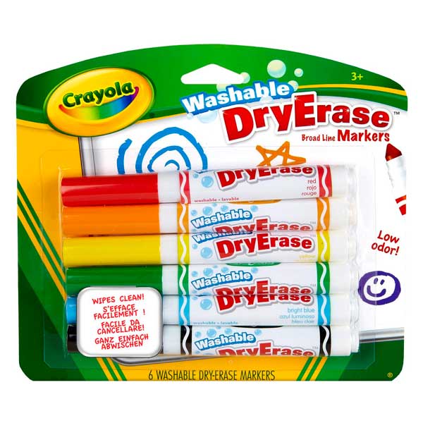 Crayola Caixa de 6 Rotuladores de Quadro Branco Laváveis - Imagem 1