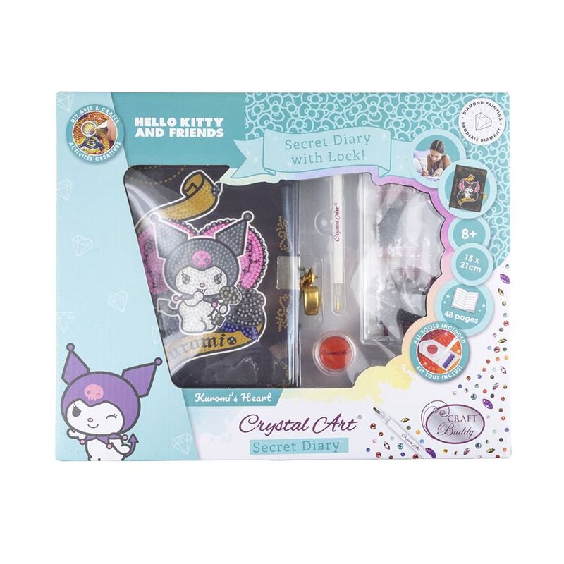 Hello Kitty Crystal Art Diario Secreto Kuromi