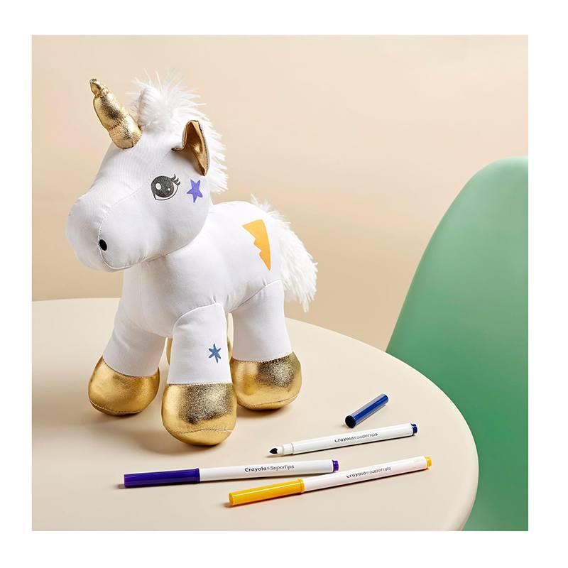 Colorea tu Peluche Unicornio 3 Rotuladores Crayola - Imagen 1