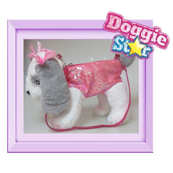 Bolso Peluche Perro Mastin Vestido Rosa Doggie - Imagen 1