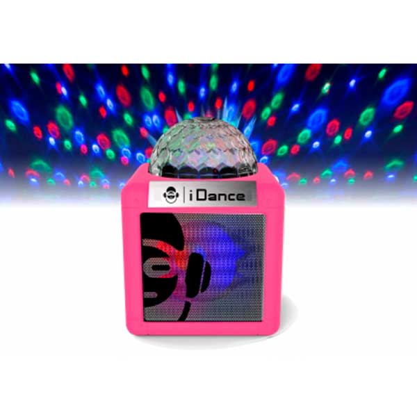 Karaoke Cube 100 Micro y Luces Disco Rosa - Imagen 1