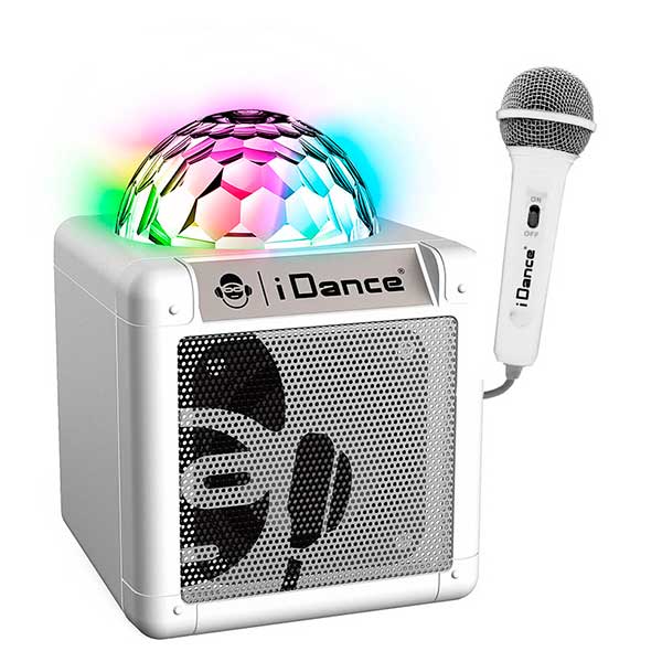 Karaoke Cube 100 Micro i Llums Blanc - Imatge 1