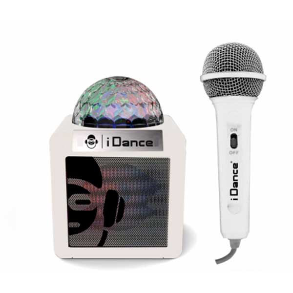 Karaoke Cube 100 Micro y Luces Disco Blanco - Imatge 1