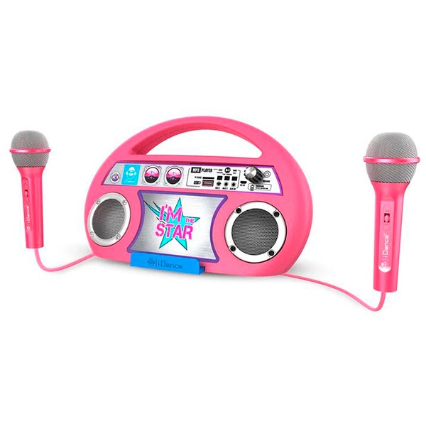 iDance Karaoke con 2 Microfonos Rosa