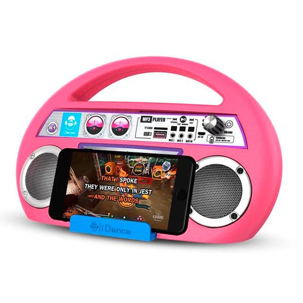 iDance Karaoke com 2 microfones rosa - Imagem 1
