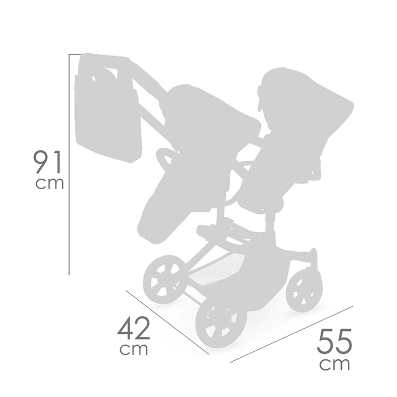 Decuevas Carro de Muñecas Sophie Silla Gemelar Plegable - Imagen 8