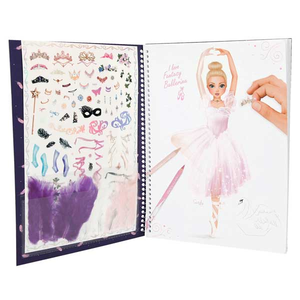 Libro para Colorear Fantasy Ballerina TopModel - Imatge 1