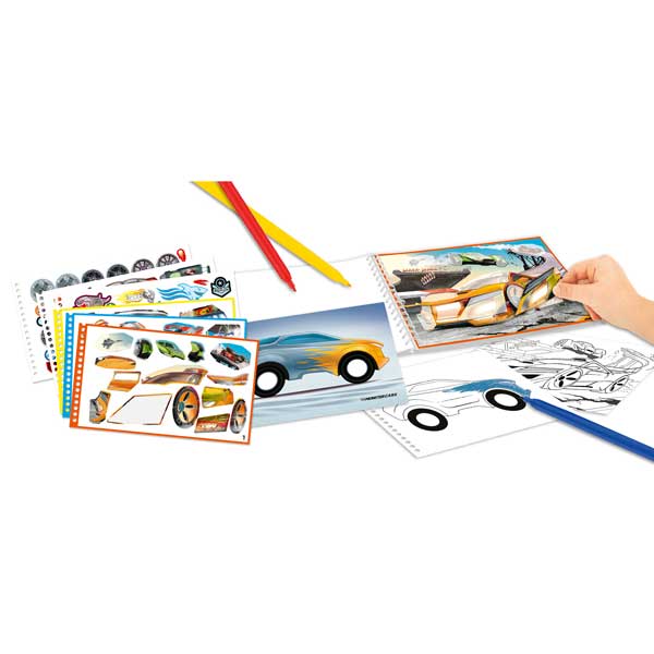 Cuaderno para Colorear con Stickers Monster Cars - Imatge 2