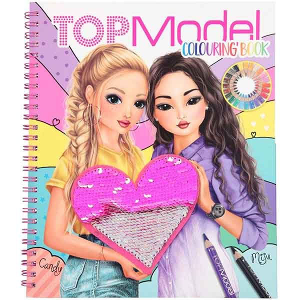 Top Model Libro para Colorear con Lentejuelas - Imagen 1