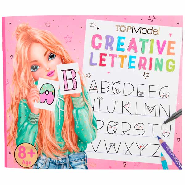 Top Model Libro para Pintar Lettering - Imagen 1