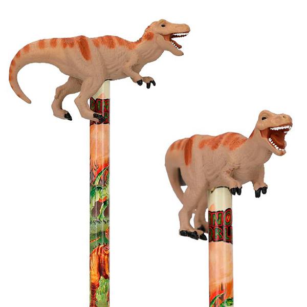 Dino World Lápis com Figura Dino - Imagem 1