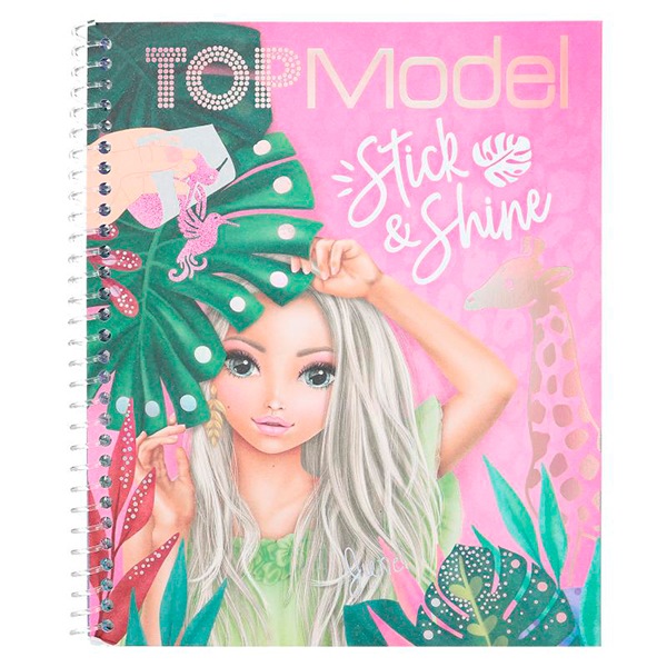 Top Model Coloring Book Stick & Shine - Imagem 1