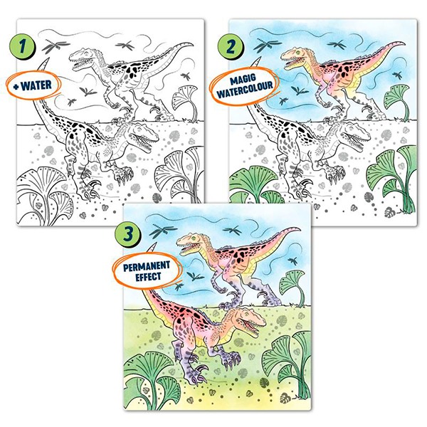 Dino World Libro de Acuarelas - Imagen 3