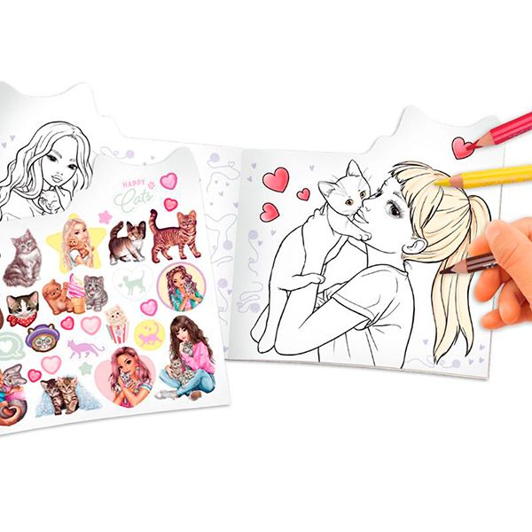 Top Model Kitty Libro Colorear Kitty and Doggy - Imatge 1