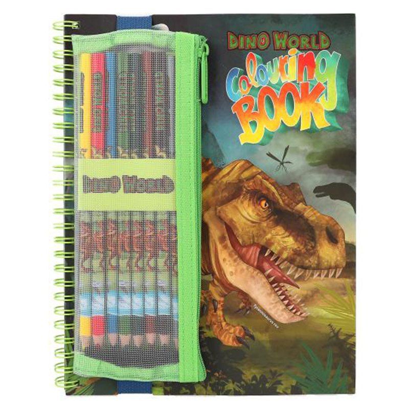 Dino World Livro de Colorir com Lápis de Cores