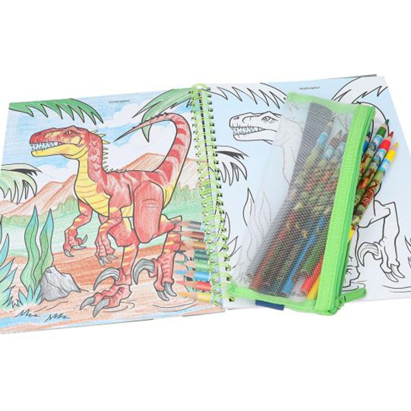 Dino World Livro de Colorir com Lápis de Cores - Imagem 3
