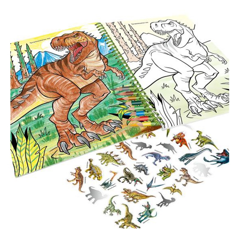 Dino World Livro de Colorir com Lápis de Cores - Imagem 4