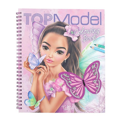 Top Model Libro para Colorear con Lentejuelas FAIRY LOVE