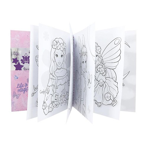 Top Model Libro para Colorear con Lentejuelas FAIRY LOVE - Imagen 3