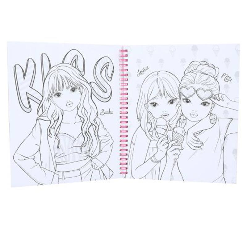 Top Model Libro para Colorear con Lentejuelas - Imagen 2