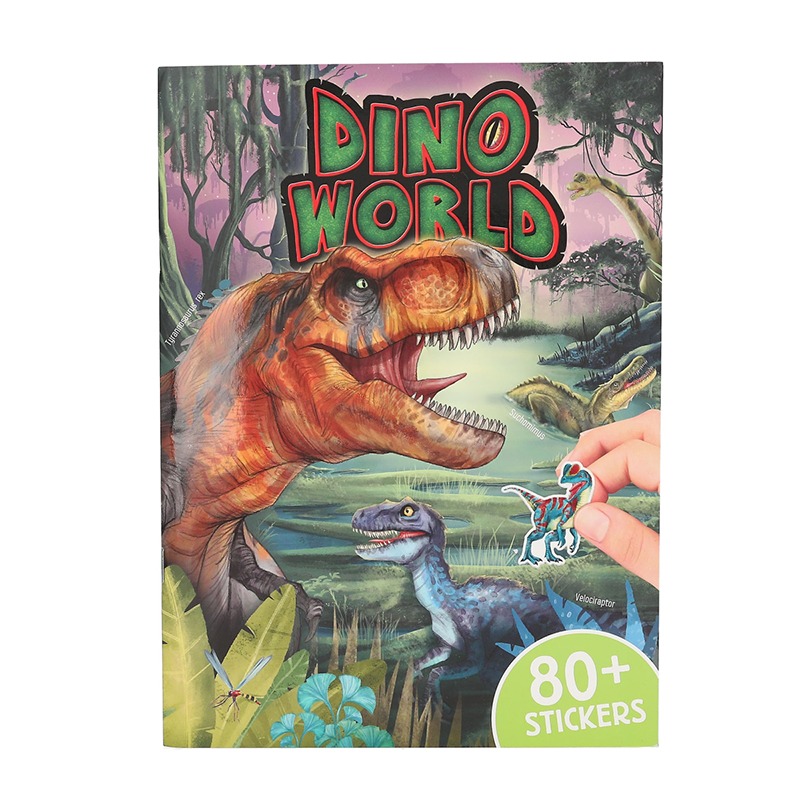 Dino World Caderno com Autocolantes em Relevo