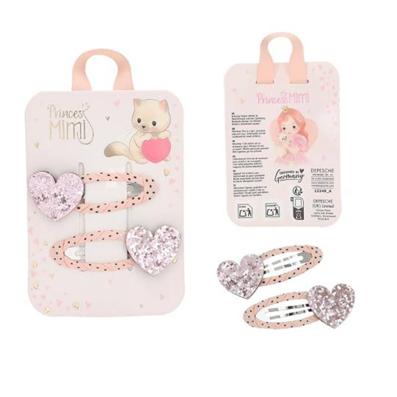 Princess Mimi Clips para o Cabelo de Tecido e Purpurina - Imagem 4