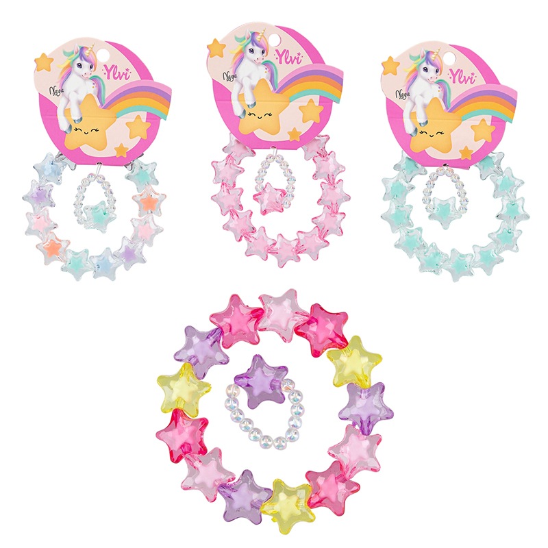 Ylvi Set Pulsera Estrellita y Anillo