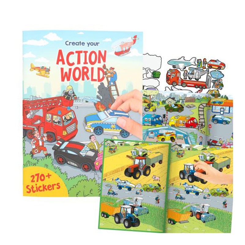 Create your Action World con Pegatinas