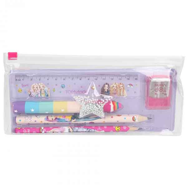 Top Model Set Escritura Estuche Transparente