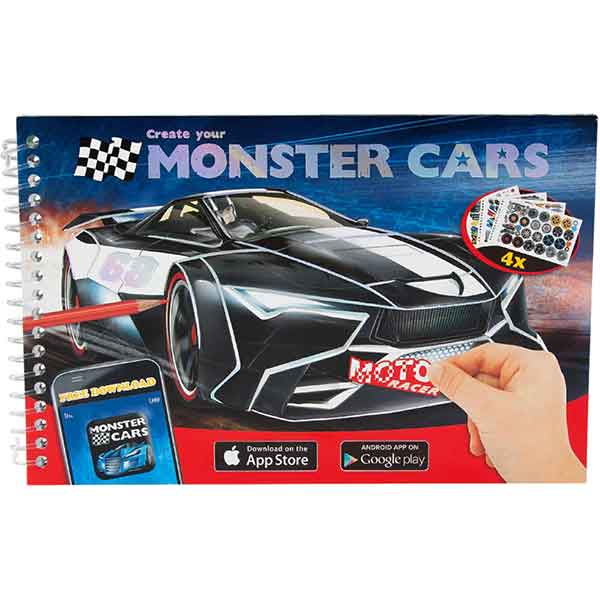 Cuaderno para Pintar Monster Cars - Imagen 1