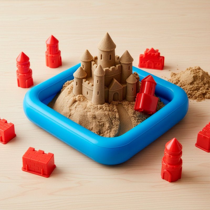 Conjunto Castelo com moldes e areia mágica - Imagem 3