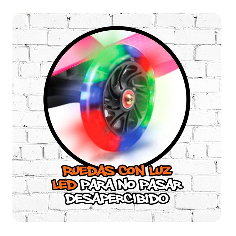 Patinete Azul 3 Ruedas con Luces LED - Imagen 3