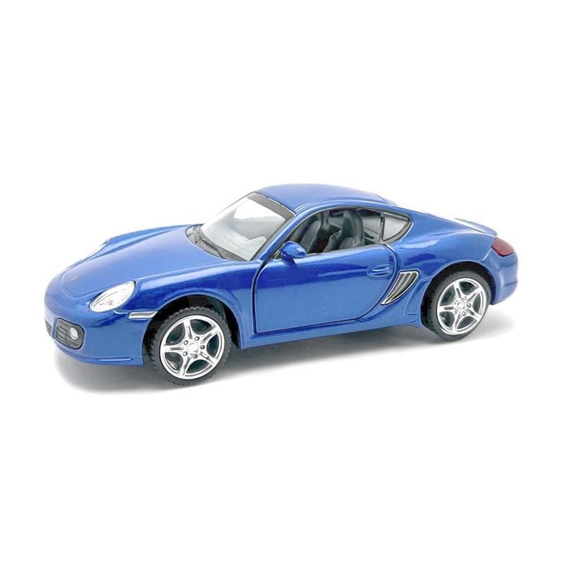 Coche MSZ - Porsche Cayman S Azul 1:32 Pullback Luz y Sonido