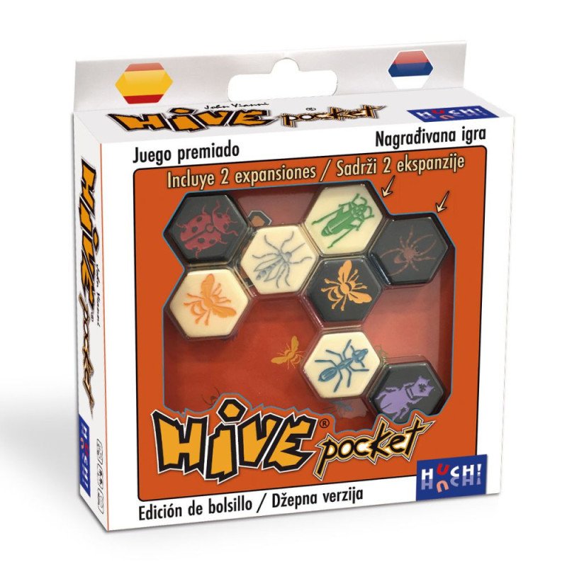 Jogo de tabuleiro Huch Hive Pocket Edição de Bolso