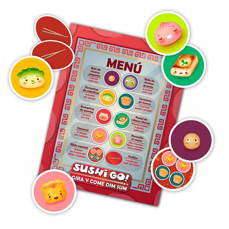 Juego Sushi Go! Gira y Come Dim Sum - Imagen 1