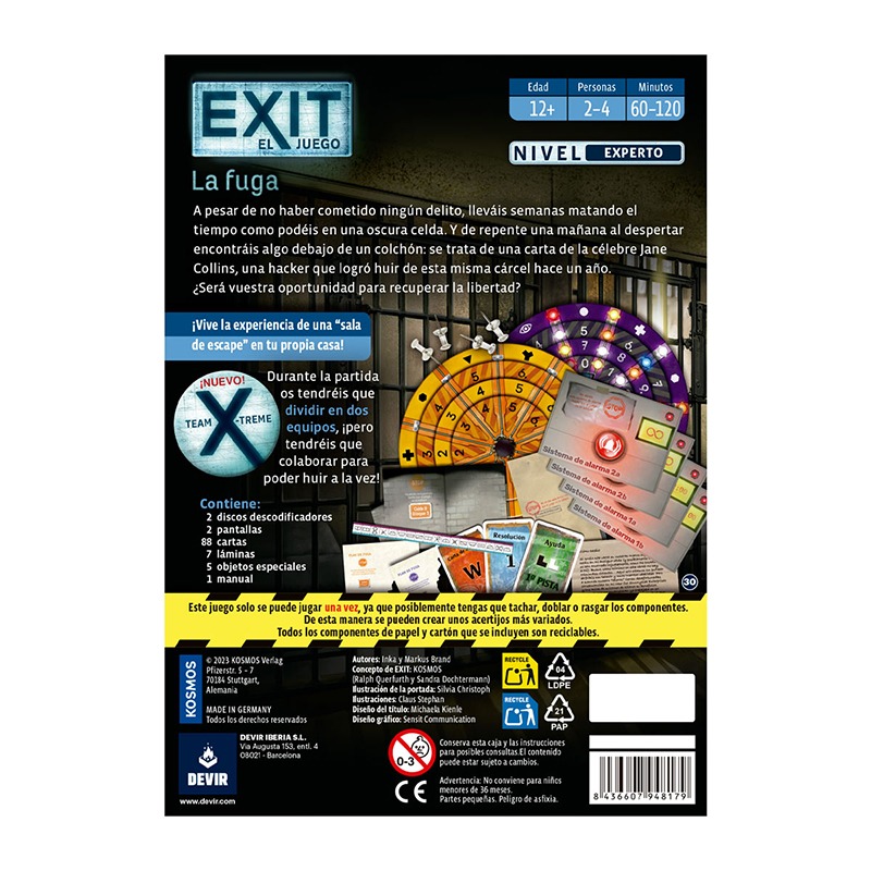 Juego Exit La Fuga - Imagen 1