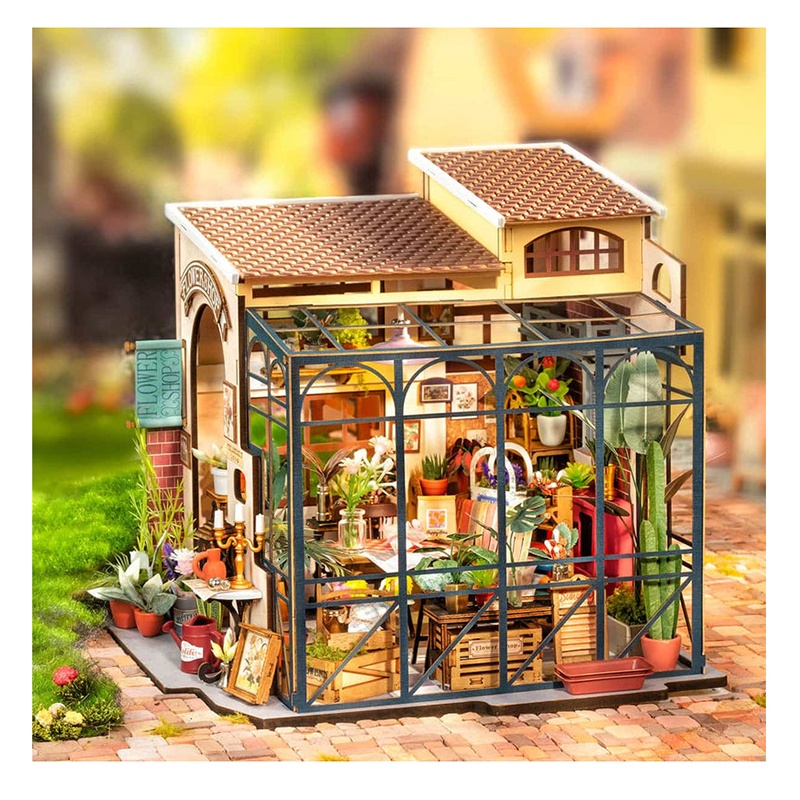 Casa Miniatura DIY Emily's Flower Shop - Imagem 1