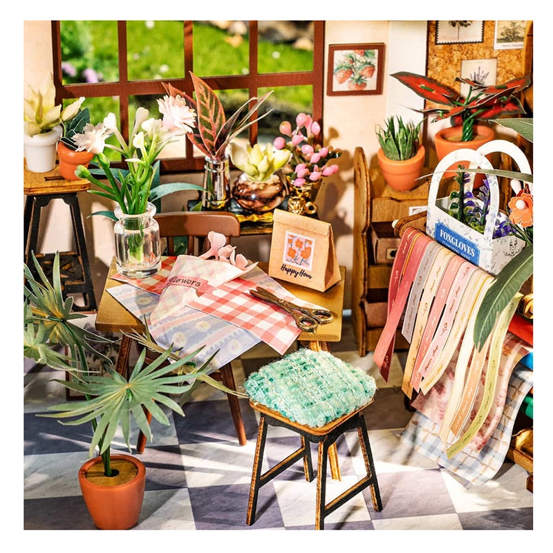 Casa Miniatura DIY Emily's Flower Shop - Imagem 4