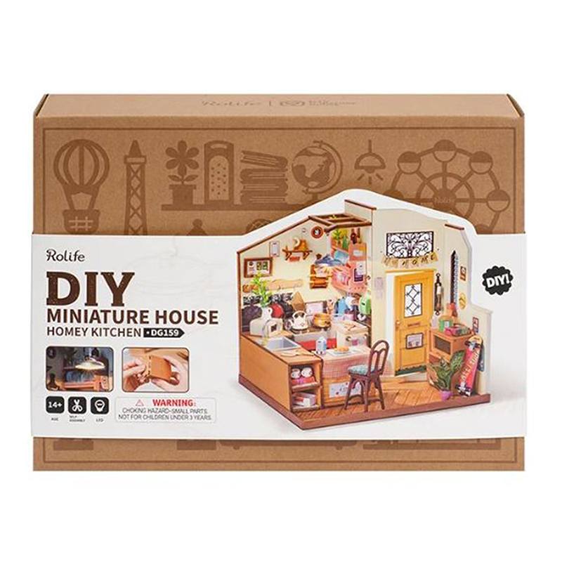 Casa Miniatura DIY Cozy Kitchen - Imagem 2