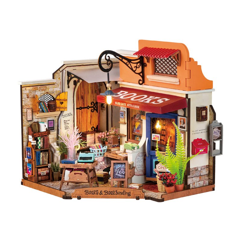 Casa Miniatura DIY Corner Bookstore