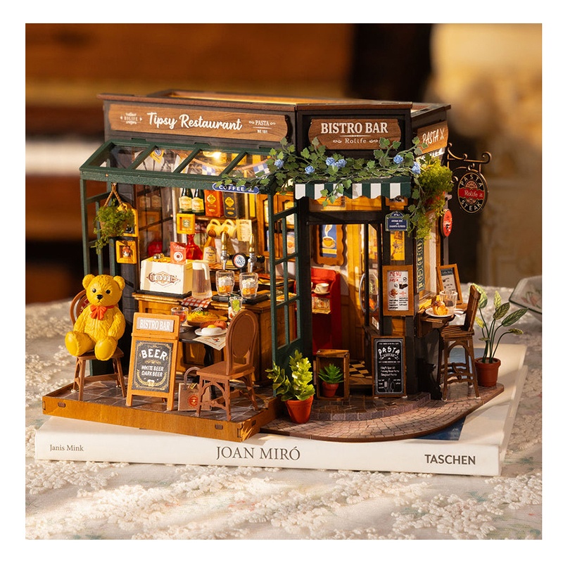 Casa Miniatura DIY Tipsy Restaurant - Imagem 1