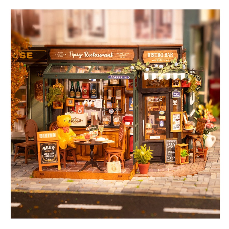 Casa Miniatura DIY Tipsy Restaurant - Imagem 3