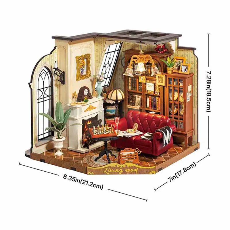 Casa Miniatura DIY Catherine’s Living Room - Imagem 3