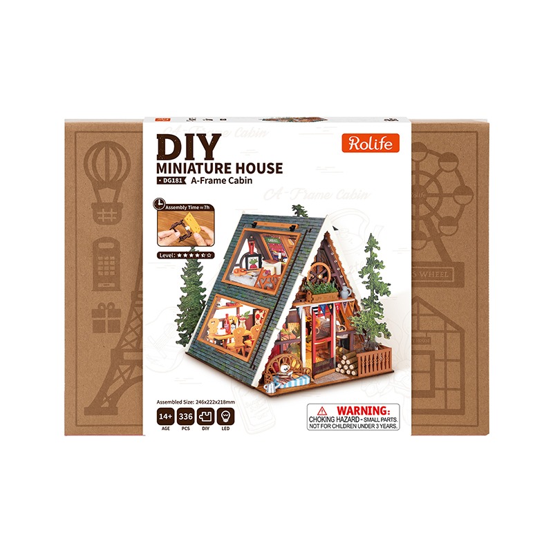 Casa Miniatura DIY Frame Cabin - Imagem 1