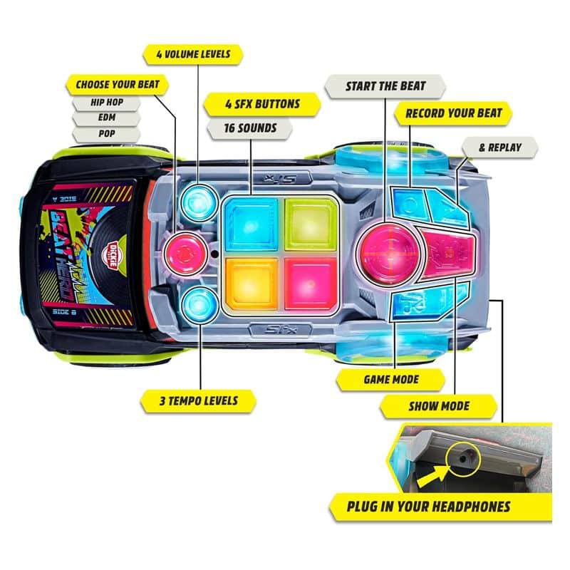 Dickey Coche Beat Hero Streets N Beatz con luces y música 32cm - Imagen 4