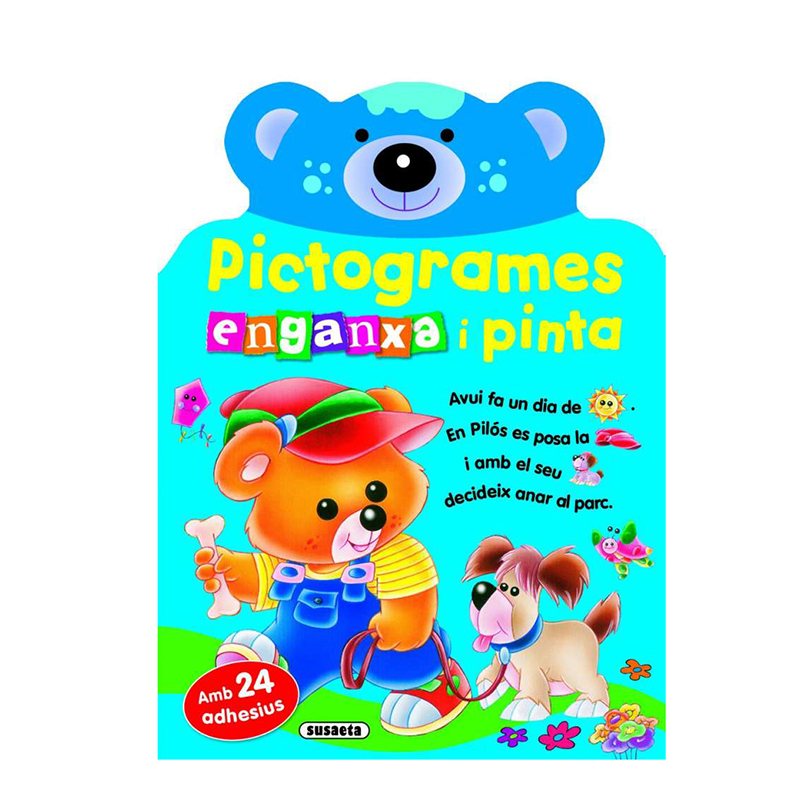 Libro Infantil Pictogramas Pega y Pinta - Catalán - Imagen 3