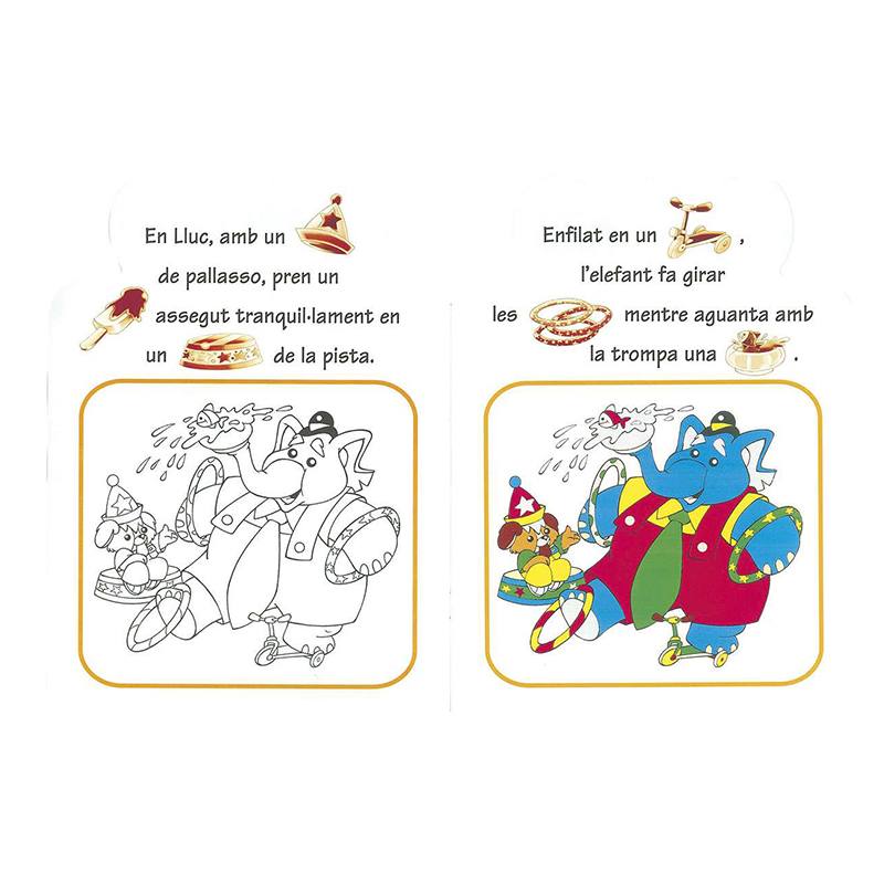 Libro Infantil Pictogramas Pega y Pinta - Catalán - Imagen 5